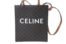 Load image into Gallery viewer, 極美品 CELINE セリーヌ スモール バーティカル カバ 2WAY トートバッグ トリオンフ キャンバス 191542BZK.04LU ブラウン 中古 4c068619