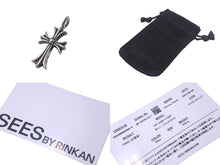 画像をギャラリービューアに読み込む, ChromeHearts クロムハーツ ネックレストップ タイニーファットクロス 2000 925 サファイア 6.051g シルバー ブルー 美品 中古 4c068622