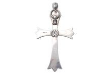 画像をギャラリービューアに読み込む, ChromeHearts クロムハーツ ラージCHクロスWベイル ネックレストップ 42.776g シルバー925 1998年製 美品 中古 4c068624