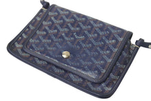 Load image into Gallery viewer, GOYARD ゴヤール プリュメ ショルダーバッグ ミニバッグ ADM020192 レザー PVC ネイビー シルバー金具 美品 中古 4c068638