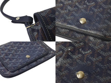 Load image into Gallery viewer, GOYARD ゴヤール プリュメ ショルダーバッグ ミニバッグ ADM020192 レザー PVC ネイビー シルバー金具 美品 中古 4c068638