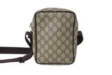 Load image into Gallery viewer, GUCCI グッチ ショルダーバッグ コンパクトバッグ GGキャンバス ベージュ レザー 122754 美品 中古 4c068666