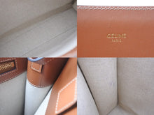 Load image into Gallery viewer, CELINE セリーヌ バーティカルカバ スモール 2wayショルダーバッグ ハンドバッグ キャンバス ネイビー ブラウン 美品 中古 4c068683