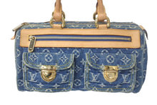 Load image into Gallery viewer, LOUIS VUITTON ルイヴィトン ハンドバッグ ネオスピーディ M95019 モノグラムデニム ゴールド金具 美品 中古 4c068685