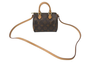 LouisVuitton ルイヴィトン ナノスピーディ 2Way ショルダーバッグ ハンドバッグ M61252 モノグラムキャンバス 美品 中古 4c068690