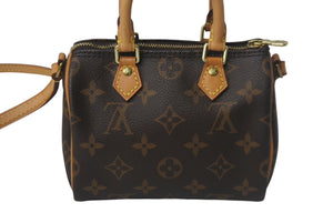 LouisVuitton ルイヴィトン ナノスピーディ 2Way ショルダーバッグ ハンドバッグ M61252 モノグラムキャンバス 美品 中古 4c068690