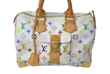 Load image into Gallery viewer, LouisVuitton ルイヴィトン スピーディ30 ボストンバッグ モノグラムマルチ M92643 モノグラムマルチ ホワイト 美品 中古 4c068709