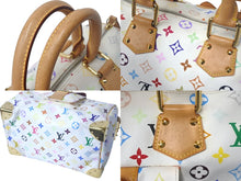 画像をギャラリービューアに読み込む, LouisVuitton ルイヴィトン スピーディ30 ボストンバッグ モノグラムマルチ M92643 モノグラムマルチ ホワイト 美品 中古 4c068709