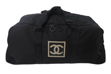 画像をギャラリービューアに読み込む, CHANEL シャネル ボストンバッグ 旅行バッグ スポーツライン ココマーク 7番台 2002年 ナイロン ブラック 美品 中古 4c068728