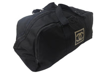 画像をギャラリービューアに読み込む, CHANEL シャネル ボストンバッグ 旅行バッグ スポーツライン ココマーク 7番台 2002年 ナイロン ブラック 美品 中古 4c068728