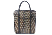 Load image into Gallery viewer, 新品未使用 GOYARD ゴヤール ブルゴーニュ トートバッグ ブラック PVC BOURGOMMLTY51CL51P シルバー金具 中古 4c068732