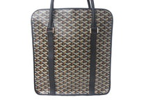 Load image into Gallery viewer, 新品未使用 GOYARD ゴヤール ブルゴーニュ トートバッグ ブラック PVC BOURGOMMLTY51CL51P シルバー金具 中古 4c068732