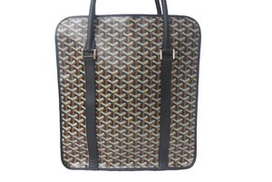 新品未使用 GOYARD ゴヤール ブルゴーニュ トートバッグ ブラック PVC BOURGOMMLTY51CL51P シルバー金具 中古 4c068732