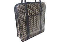 Load image into Gallery viewer, 新品未使用 GOYARD ゴヤール ブルゴーニュ トートバッグ ブラック PVC BOURGOMMLTY51CL51P シルバー金具 中古 4c068732