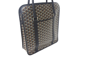 新品未使用 GOYARD ゴヤール ブルゴーニュ トートバッグ ブラック PVC BOURGOMMLTY51CL51P シルバー金具 中古 4c068732