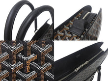 Load image into Gallery viewer, 新品未使用 GOYARD ゴヤール ブルゴーニュ トートバッグ ブラック PVC BOURGOMMLTY51CL51P シルバー金具 中古 4c068732