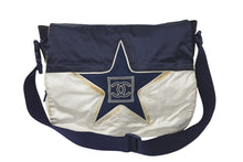 Load image into Gallery viewer, CHANEL シャネル ショルダーバッグ スポーツライン 11番台 ココマーク スターモチーフ ネイビー アイボリー ナイロン シルバー金具 良品 中古 4c068744