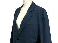 画像をギャラリービューアに読み込む, JIL SANDER ジルサンダー ジャケット スーツ 17SS JK JM YS 0004 コットン ポリウレタン ネイビー サイズ44 美品 中古 4c068745