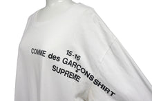 画像をギャラリービューアに読み込む, Supreme シュプリーム COMME des GARCONS SHIRT コムデギャルソンシャツ 長袖Ｔシャツ サイズL 15AW ホワイト ブラック コットン 良品 中古 4c068749