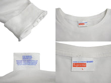 Load image into Gallery viewer, Supreme シュプリーム COMME des GARCONS SHIRT コムデギャルソンシャツ 長袖Ｔシャツ サイズL 15AW ホワイト ブラック コットン 良品 中古 4c068749