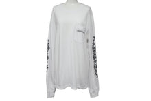 画像をギャラリービューアに読み込む, CHROME HEARTS クロムハーツ ダガーアイチャート 長袖Ｔシャツ サイズL フローラルクロス プリント ホワイト コットン 美品 中古 4c068751