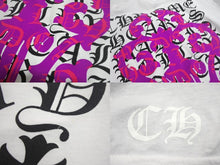 画像をギャラリービューアに読み込む, CHROME HEARTS クロムハーツ ダガーアイチャート 長袖Ｔシャツ サイズL フローラルクロス プリント ホワイト コットン 美品 中古 4c068751