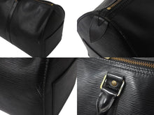 画像をギャラリービューアに読み込む, LOUIS VUITTON ルイヴィトン キーポル45 ボストンバッグ 旅行カバン M42972 エピレザー ブラック ゴールド金具 良品 中古 4c068786