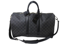 Load image into Gallery viewer, 極美品 LOUISVUITTON ルイヴィトン キーポルバンドリエール 45 ボストンバッグ N41418 ダミエグラフィット PVC レザー 中古 4c068787