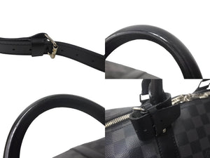 極美品 LOUISVUITTON ルイヴィトン キーポルバンドリエール 45 ボストンバッグ N41418 ダミエグラフィット PVC レザー 中古 4c068787