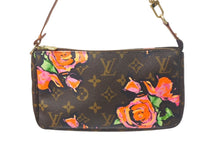 Load image into Gallery viewer, LouisVuitton ルイヴィトン モノグラムローズ ポシェット アクセソワール M48615 ブラウン ピンク ゴールド金具 美品 中古 4c068800