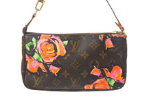 Load image into Gallery viewer, LouisVuitton ルイヴィトン モノグラムローズ ポシェット アクセソワール M48615 ブラウン ピンク ゴールド金具 美品 中古 4c068800