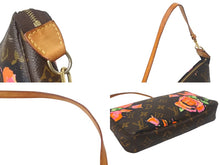 Load image into Gallery viewer, LouisVuitton ルイヴィトン モノグラムローズ ポシェット アクセソワール M48615 ブラウン ピンク ゴールド金具 美品 中古 4c068800