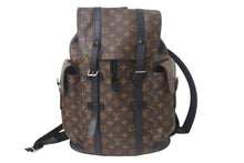 画像をギャラリービューアに読み込む, LOUIS VUITTON ルイヴィトン クリストファー MM リュック バックパック M43735 モノグラムマカサー PVC レザー 美品 中古 4c068821