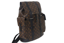 画像をギャラリービューアに読み込む, LOUIS VUITTON ルイヴィトン クリストファー MM リュック バックパック M43735 モノグラムマカサー PVC レザー 美品 中古 4c068821