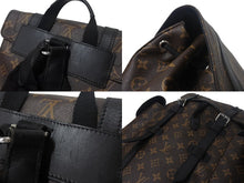 画像をギャラリービューアに読み込む, LOUIS VUITTON ルイヴィトン クリストファー MM リュック バックパック M43735 モノグラムマカサー PVC レザー 美品 中古 4c068821