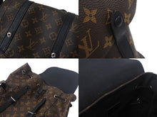 画像をギャラリービューアに読み込む, LOUIS VUITTON ルイヴィトン クリストファー MM リュック バックパック M43735 モノグラムマカサー PVC レザー 美品 中古 4c068821