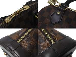 LOUIS VUITTON ルイヴィトン ダミエ エベヌ アルマBB 2WAY ハンドバッグ N41221 ブラウン ショルダー PVC ゴールド金具 美品 中古 4c068897