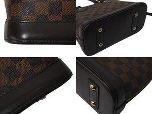 LOUIS VUITTON ルイヴィトン ダミエ エベヌ アルマBB 2WAY ハンドバッグ N41221 ブラウン ショルダー PVC ゴールド金具 美品 中古 4c068897