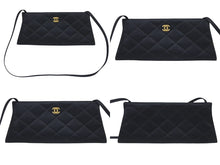 Load image into Gallery viewer, 極美品 CHANEL シャネル マトラッセ サテン ショルダーバッグ 6番台 ブラック ココマーク ロゴ 鞄 ゴールド金具 中古 4c068921