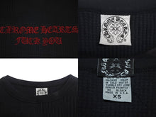 画像をギャラリービューアに読み込む, CHROME HEARTS クロムハーツ 長袖サーマルＴシャツ サイズXS 90年代 ダガー FUCK YOU 刺繍 ネイビー レッド コットン 美品 中古 4c068935