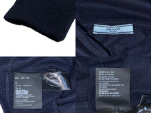Load image into Gallery viewer, 極美品 PRADA プラダ パーカー カシミヤ混 現行 2021年製 NFCタグ 三角ロゴ ブラック 39533 S212 1ZCF 中古 4c068939