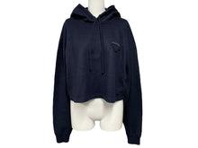 Load image into Gallery viewer, 極美品 PRADA プラダ パーカー カシミヤ混 現行 2021年製 NFCタグ 三角ロゴ ブラック 39533 S212 1ZCF 中古 4c068939
