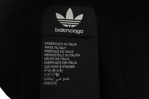 極美品 BALENCIAGA × ADIDAS バレンシアガ × アディダス ビーニー ニットキャップ 724009 サイズ2 ブラック ホワイト アクリル 中古 4c068949