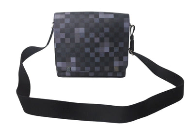 LOUIS VUITTON ルイヴィトン ディストリクトPM ショルダーバッグ N40072 ダミエグラフィット ピクセル PVC レザー シルバー金具 美品 中古 4c068953