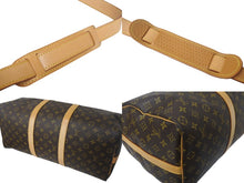画像をギャラリービューアに読み込む, LOUIS VUITTON ルイヴィトン キーポル バンドリエール50 ボストンバッグ M41416 モノグラム PVC レザー ブラウン 美品 中古 4c068962
