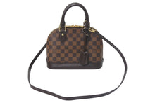 画像をギャラリービューアに読み込む, 極美品 LOUIS VUITTON ルイヴィトン アルマBB 2WAY ハンドバッグ N41221 ダミエ エベヌ ブラウン ショルダー PVC レザー 中古 4c068965