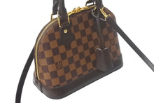 画像をギャラリービューアに読み込む, 極美品 LOUIS VUITTON ルイヴィトン アルマBB 2WAY ハンドバッグ N41221 ダミエ エベヌ ブラウン ショルダー PVC レザー 中古 4c068965