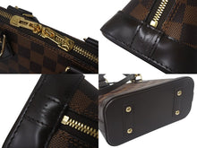 画像をギャラリービューアに読み込む, 極美品 LOUIS VUITTON ルイヴィトン アルマBB 2WAY ハンドバッグ N41221 ダミエ エベヌ ブラウン ショルダー PVC レザー 中古 4c068965