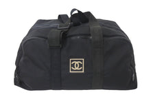 画像をギャラリービューアに読み込む, CHANEL シャネル ボストンバッグ 旅行バッグ A19976 スポーツライン ココマーク 7番台 2002年 ナイロン ブラック 美品 中古 4c068969