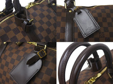 画像をギャラリービューアに読み込む, 極美品 LOUIS VUITTON ルイ ヴィトン キーポル50 ボストンバッグ N41427 ダミエキャンバス ブラウン ゴールド金具 中古 4c068971